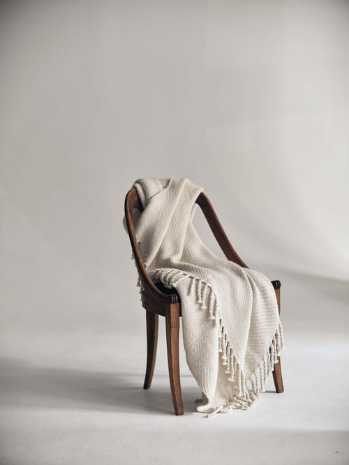 Mou Maison Luxury Alpaca Throw Ivory