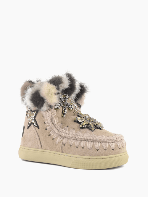 エスキモースニーカー キッズ スターパッチ＆ミンク