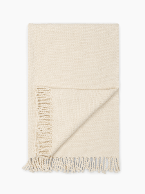 Mou Maison Luxury Alpaca Throw Ivory