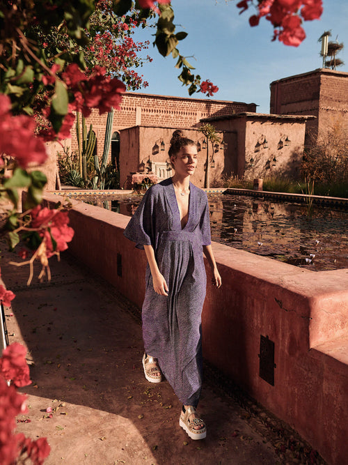 Kimono Silk Shibori Kaftan