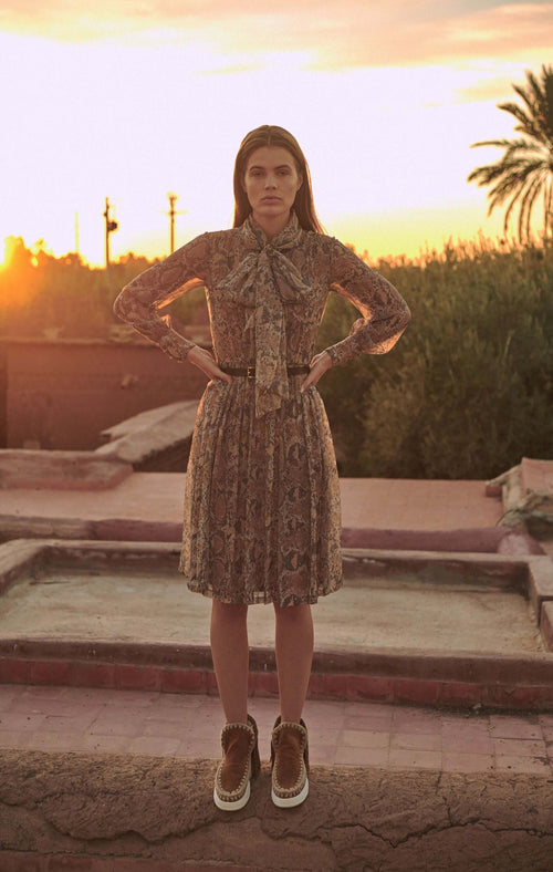 Python Print and Bow Dress